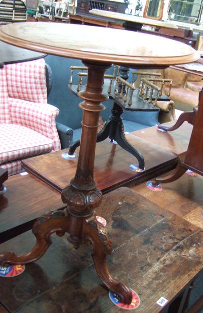 Appraisal: A Victorian occasional table the marquetry inlaid burr walnut circular