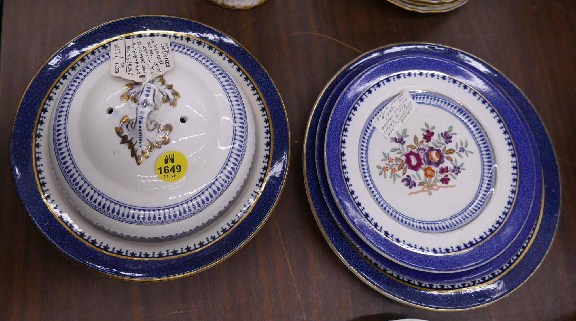 Appraisal: pc Antique Booths Flow Blue China