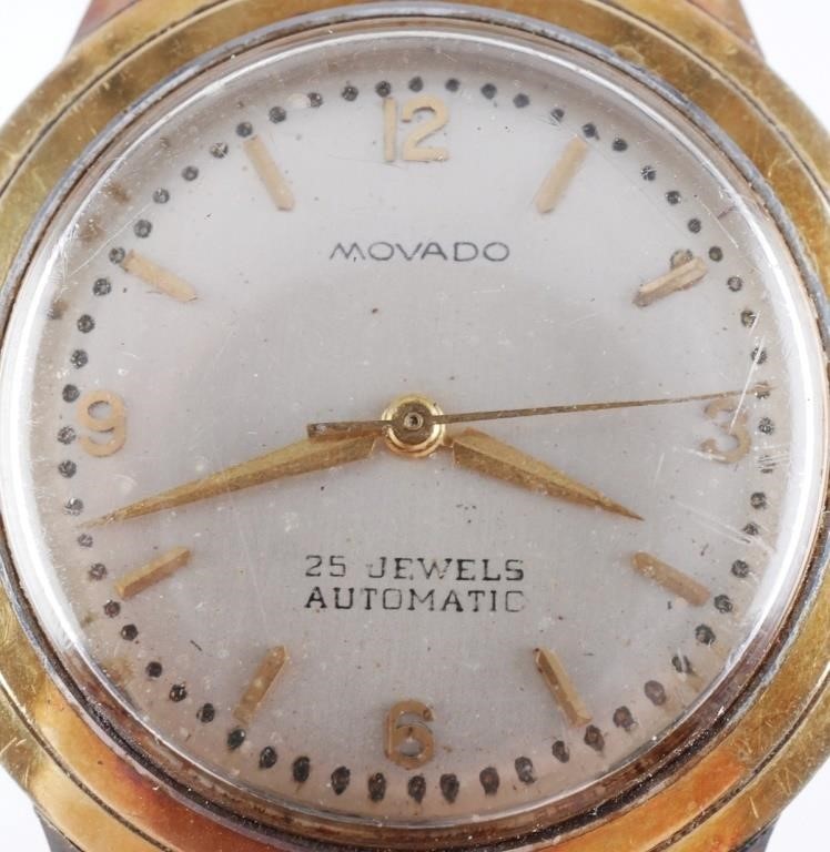 Appraisal: Movado jewels automatic watch Serial Speidel K yellow G F