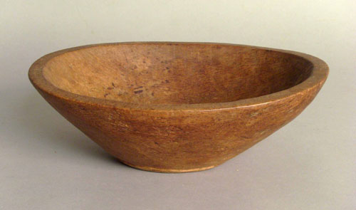 Appraisal: Burl bowl th c h dia