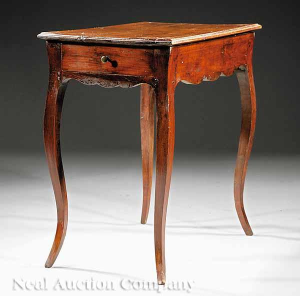 Appraisal: A Small Louis XV Walnut Side Table late th c