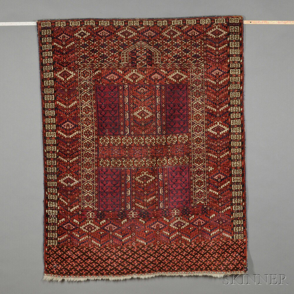 Appraisal: Tekke Katchli West Turkestan late th century selvages worn areas