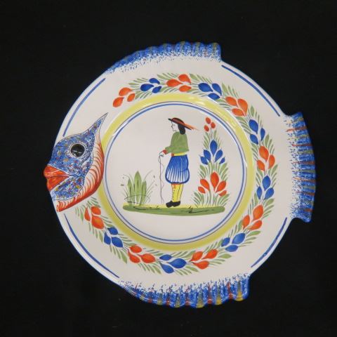 Appraisal: Henriot Quimper French Pottery Fish Plates excellent