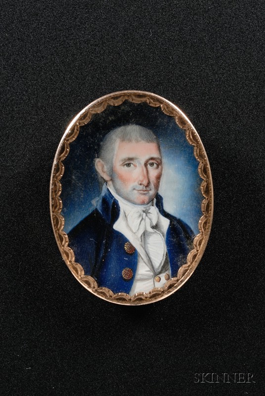 Appraisal: Portrait Miniature of a Gentleman attributed to William Verstille American