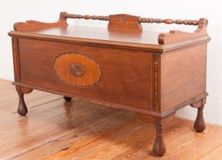 Appraisal: West Branch Novelty Company Cedar Chest Two-tone blanket chest lined