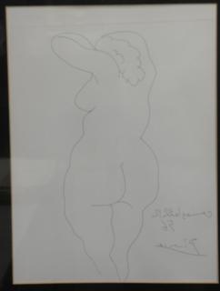 Appraisal: Two Pablo Picasso including reverse etching on paper nude Nu