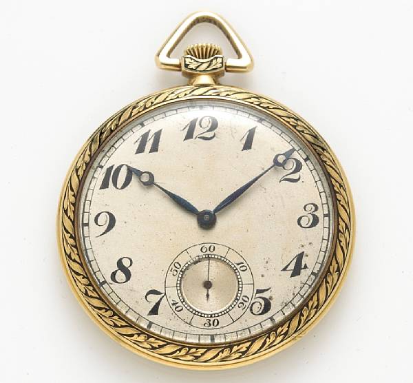 Appraisal: An eighteen karat gold and enamel open face pocket watch