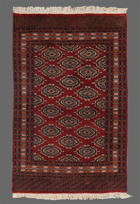 Appraisal: APPROX - YR OLD PAKISTANI-BOKHARA HAND KNOTTED WOOL RUG '