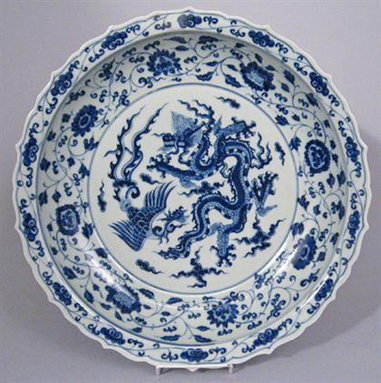 Appraisal: Large Chinese blue underglazed ming-style bowl xuande six character marks