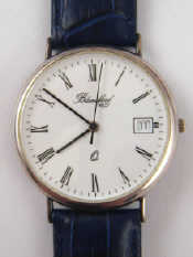 Appraisal: A gent's sterling silver wrist watch the dial signed Blandford