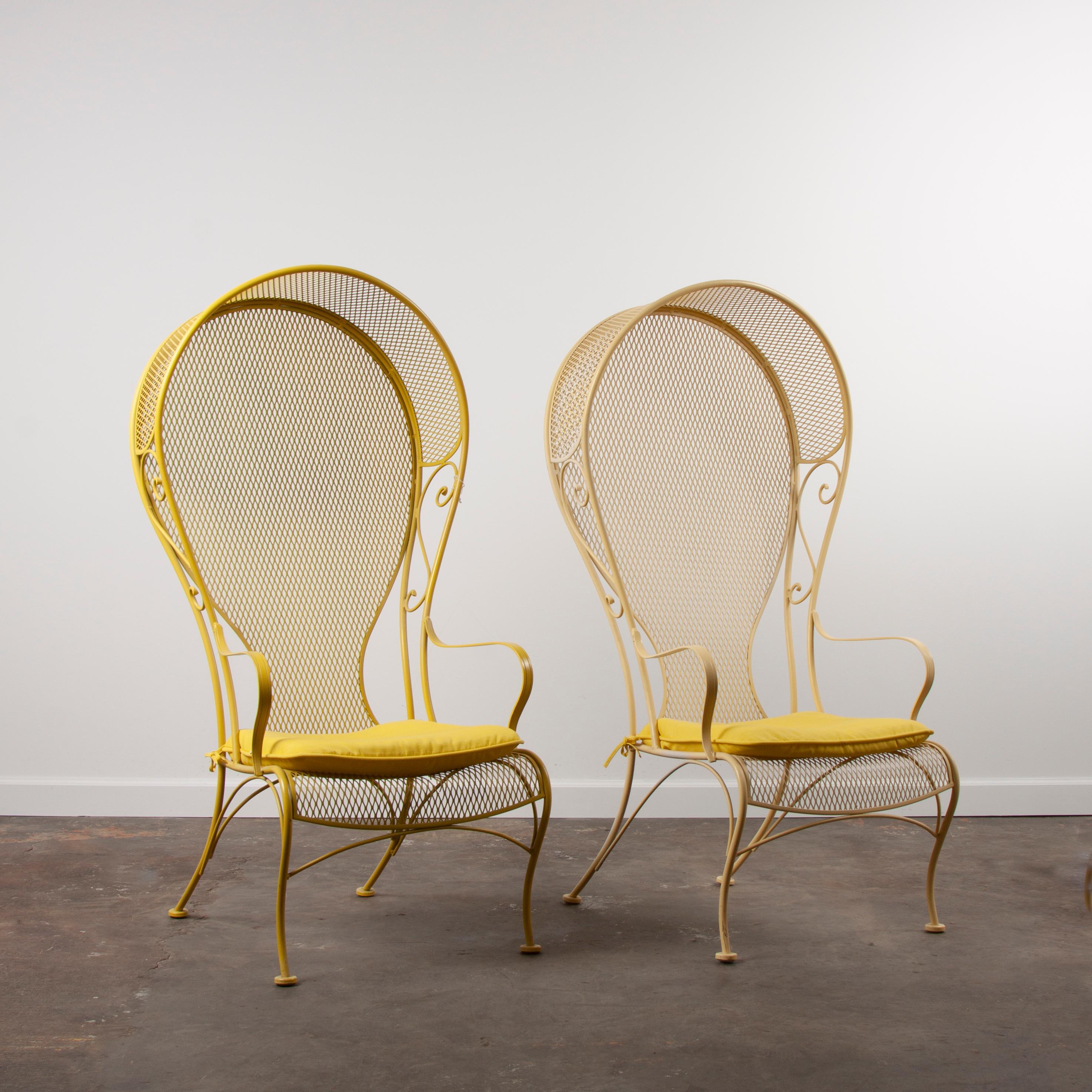 Appraisal: S WOODARD CANOPY CHAIRS PAIR A pair of Woodard steel