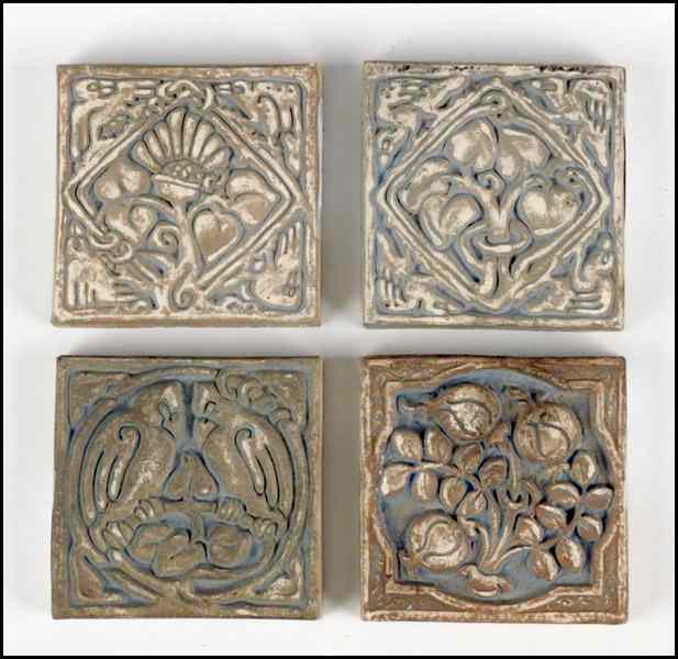 Appraisal: FOUR BATCHELDER TILES Each '' x '' Condition No Specific