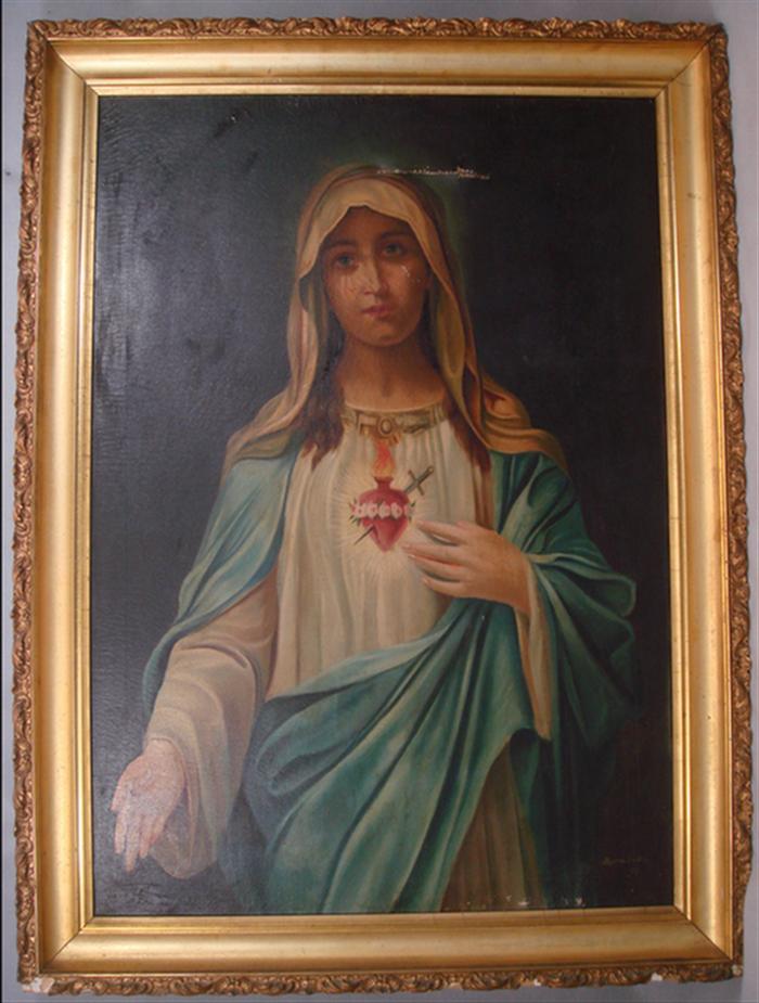 Appraisal: Martina Bradley th c o c Madonna Portrait signed and