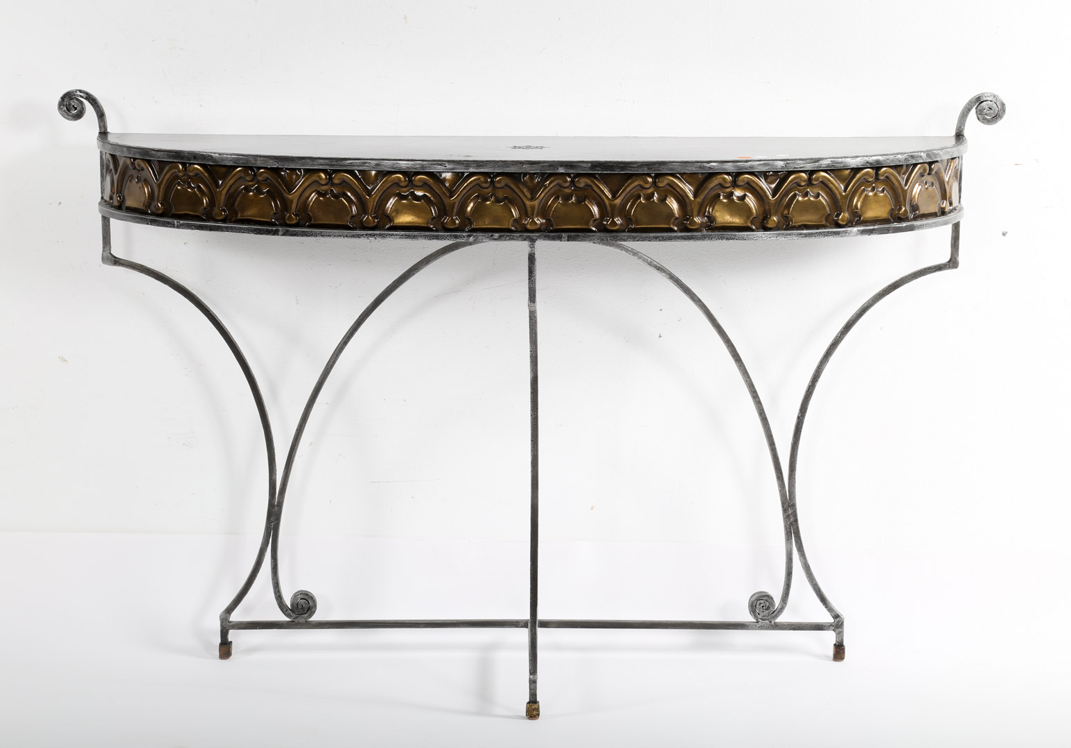 Appraisal: Contemporary metal wall table Undernumber