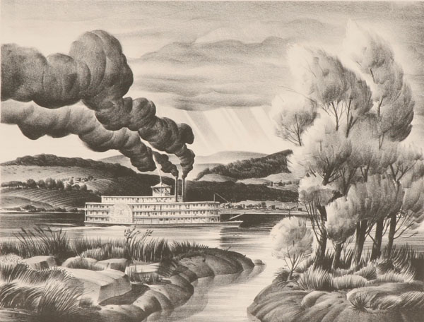 Appraisal: Paul Adam Wehr American - St Louis Steamboat WPA black