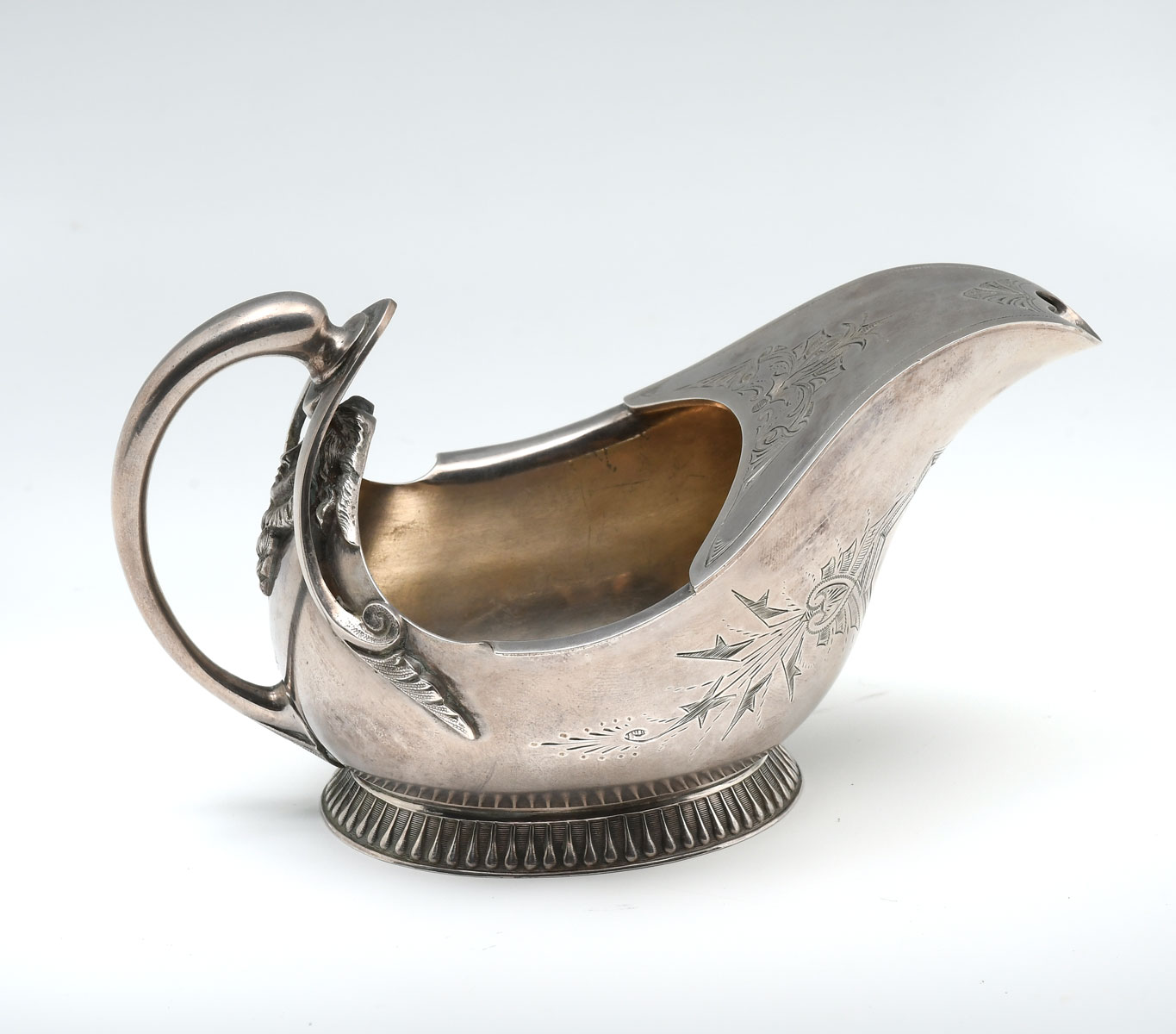 Appraisal: TH C AMERICAN GEORGE SHARP STERLING SILVER CREAMER Incised medallion