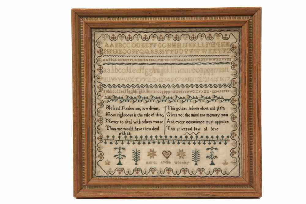 Appraisal: TH C SAMPLER - th c Sampler by Harriet Amelia