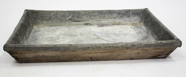 Appraisal: A TH CENTURY LEADED SALTING TROUGH approximately cm x cm