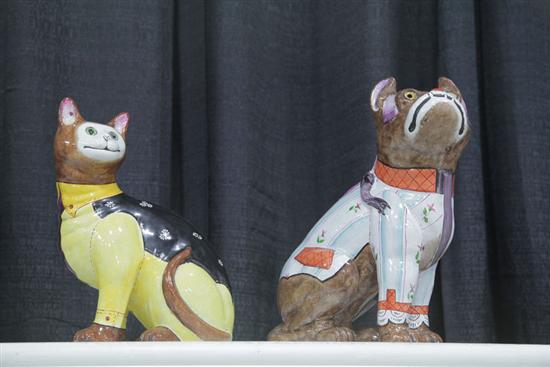 Appraisal: TWO NEIMAN-MARCUS ANIMALS Porcelain figures one of a dog the