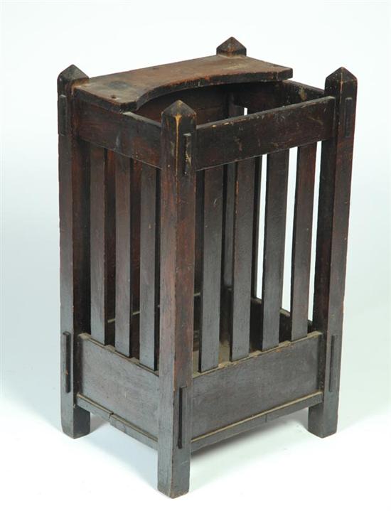 Appraisal: ARTS CRAFTS UMBRELLA STAND American early th century oak Slat