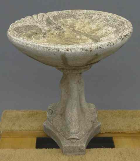 Appraisal: Concrete birdbath Imperfections '' Ht