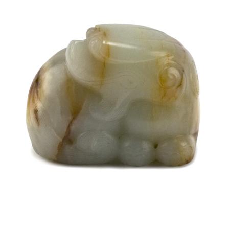 Appraisal: Chinese White Jade Lion Estimate -