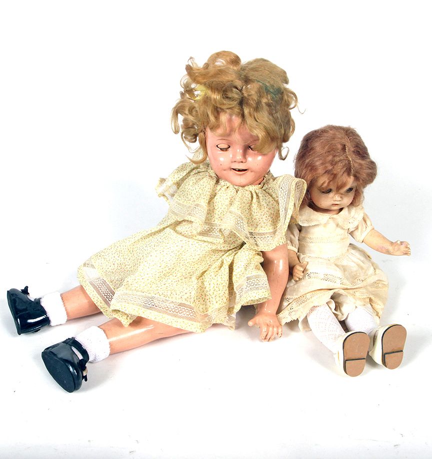 Appraisal: Composition Doll Lot Shirley Temple composition approx tall some crackling