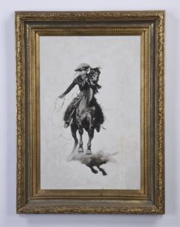 Appraisal: Framed Frederic Remington giclee' th century framed giclee' depicting a