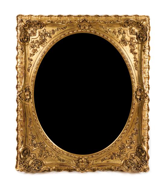 Appraisal: Sale Lot A Carved Giltwood Mirror having a circular plate