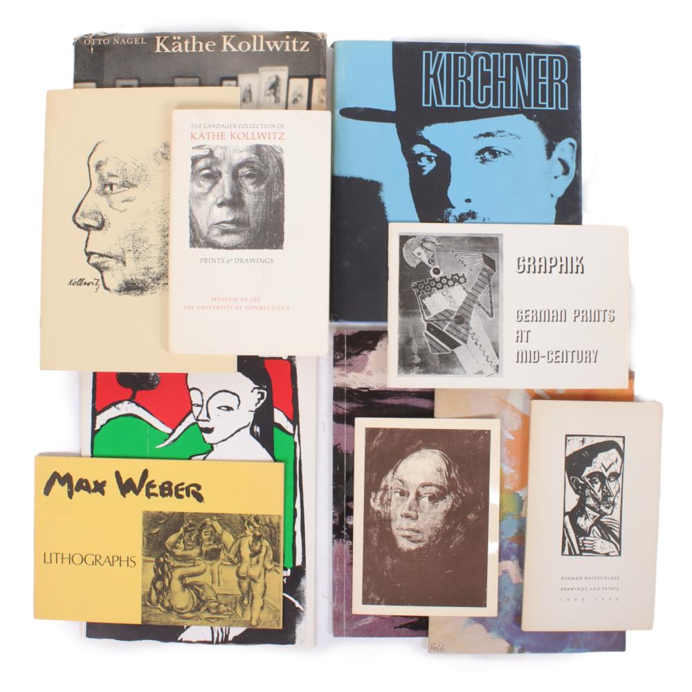 Appraisal: GERMAN ARTISTS KOLLOWITZ KIRCHNER WEBER NOLDE MONOGRAPH BOOKS EXHIBITION CATALOGS