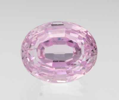 Appraisal: An Unmounted Pink Kunzite Spodumene Oval faceted cut weighting carat