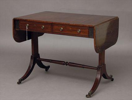 Appraisal: Regency Inlaid Mahogany Sofa Table