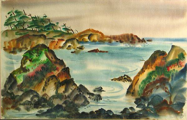 Appraisal: Maurice Logan - Fort Bragg Cove signed 'Maurice Logan' lower