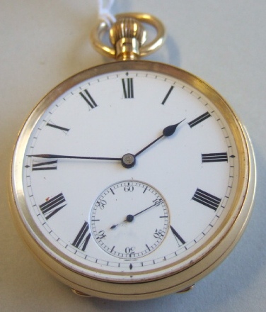 Appraisal: A gentleman's ct gold cased keyless wind openfaced pocket watch