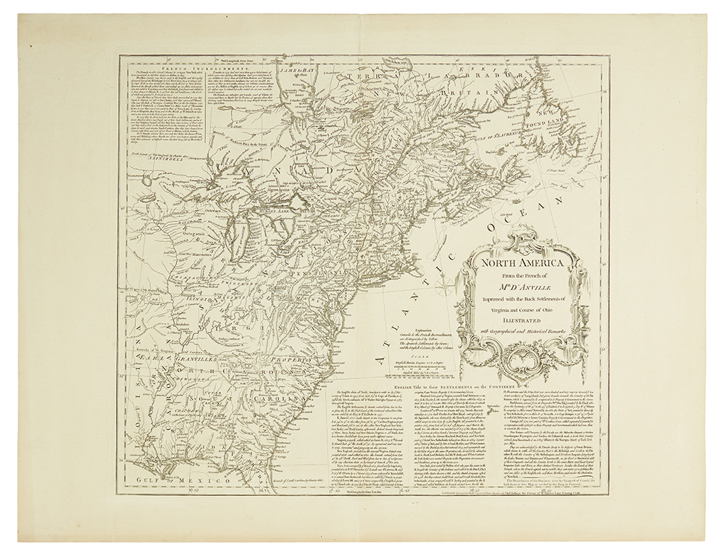 Appraisal: JEFFERYS THOMAS North America From the French of Mr D'Anville