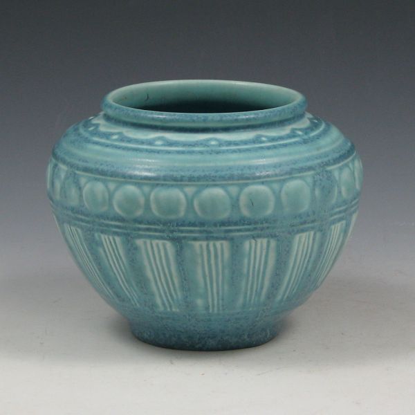 Appraisal: Unusual Rookwood Art Deco vase in speckled matte blue glaze