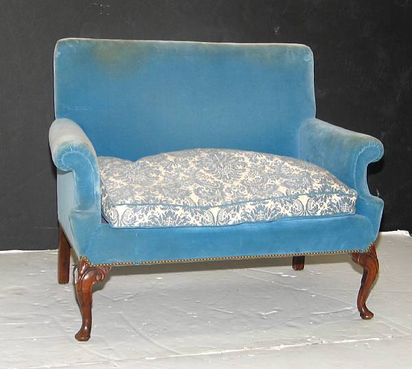 Appraisal: A George II style walnut settee mid th century height