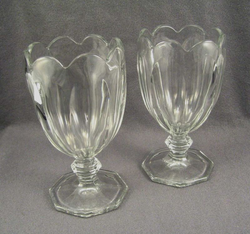 Appraisal: - Early Glass Spooners Clear pattern glass Measures high Selling