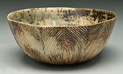 Appraisal: Axel Salto Royal Copenhagen bowl Danish - interior with mottled