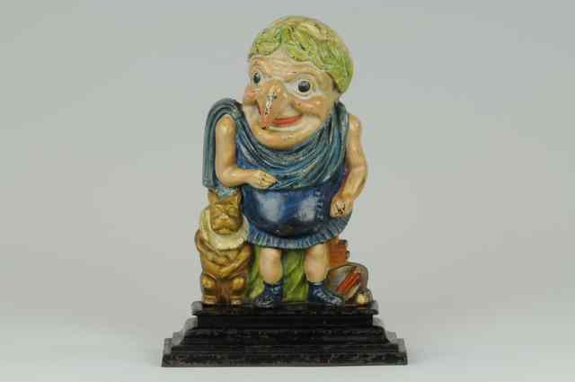 Appraisal: PUNCH DOORSTOP English two piece casting great depiction of Punch