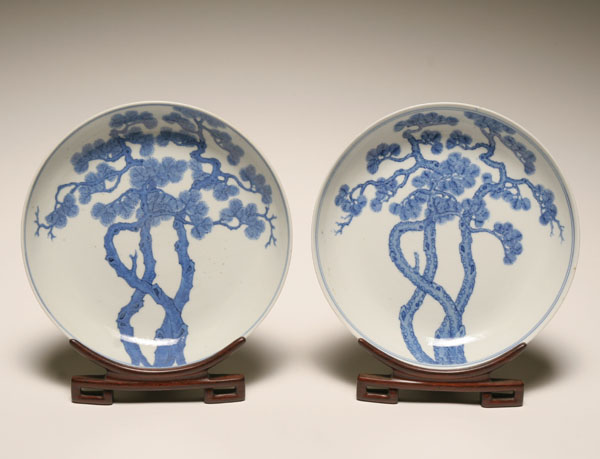 Appraisal: Pair of Chinese Qing dynasty porcelain plates Guangxu period underglaze