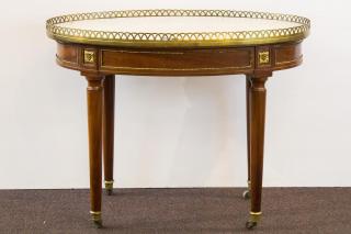 Appraisal: Georges Jacob Louis XVI Marble Mahogany Table Georges Jacob French