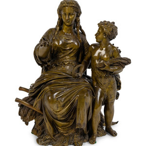 Appraisal: Jean-Jules Salmson French - Demeter bronze signed J Salmson and