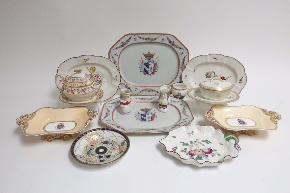 Appraisal: Collection Antique Porcelains th th C Includes pair of large