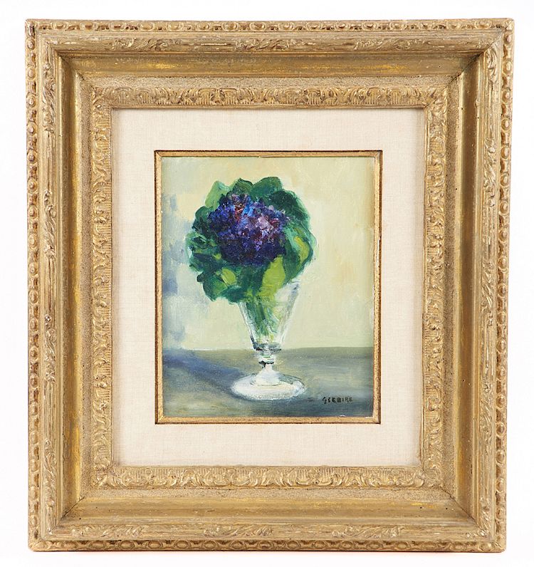 Appraisal: Gaston Sebire Petit Bouquet oil on canvas Gaston Sebire -