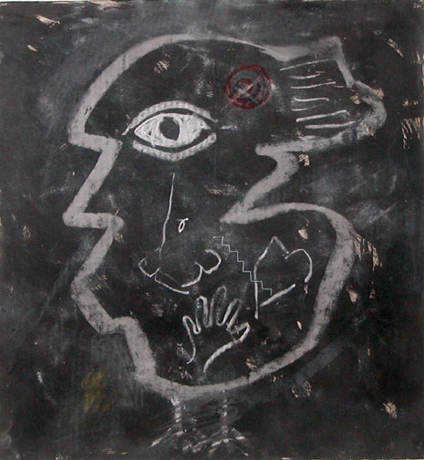 Appraisal: Head Eberle Edward American born circa mixed media on paper