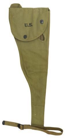 Appraisal: U S WWII M A fold stock Army green canvas