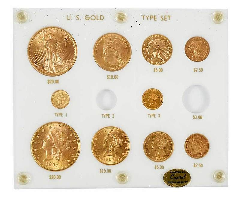 Appraisal: U S Gold Coin Partial Type Set coins present are