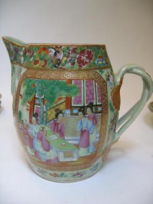 Appraisal: A CANTONESE FAMILLE ROSE PORCELAIN JUG late th century of