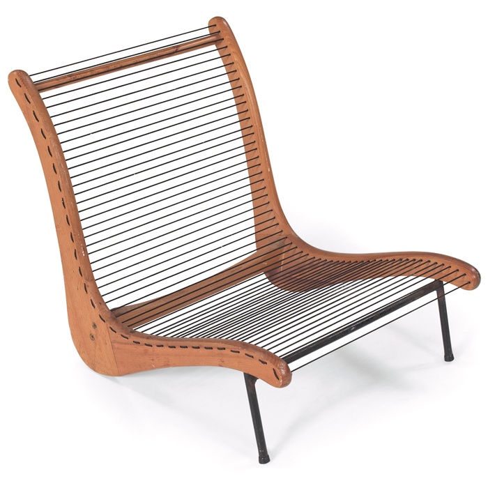 Appraisal: Tubbs low lounge chair in the style of Maurice Martine